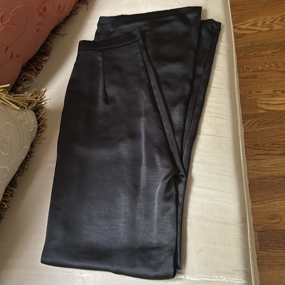 Nasty Gal satin the mood wide leg fool length trousers pants sz.4 (US0) - Picture 12 of 15